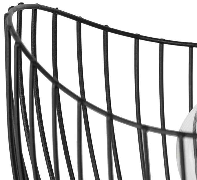 Modern asztali lámpa fekete 20 cm - Pua