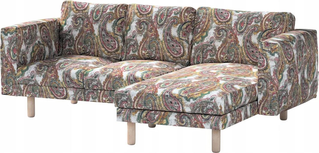 Norsborg 3 személyes kanapé huzat Ikea székkel, narancssárga