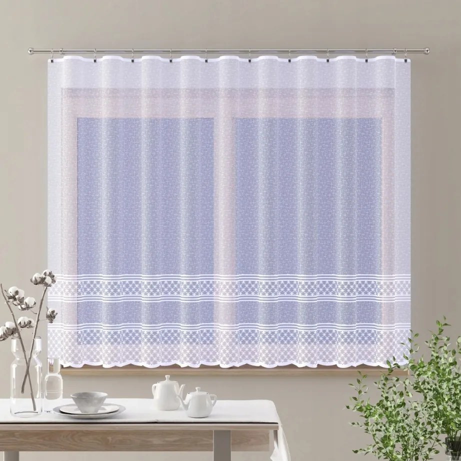 Mg Függöny jacquard 628/147 200x180 Fehér készre varrt M