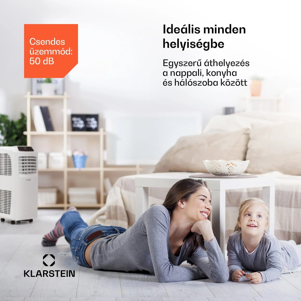 Klarstein Pure Blizzard 3 2G 3 az 1-ben klíma, 808 W/7000 BTU, fehér