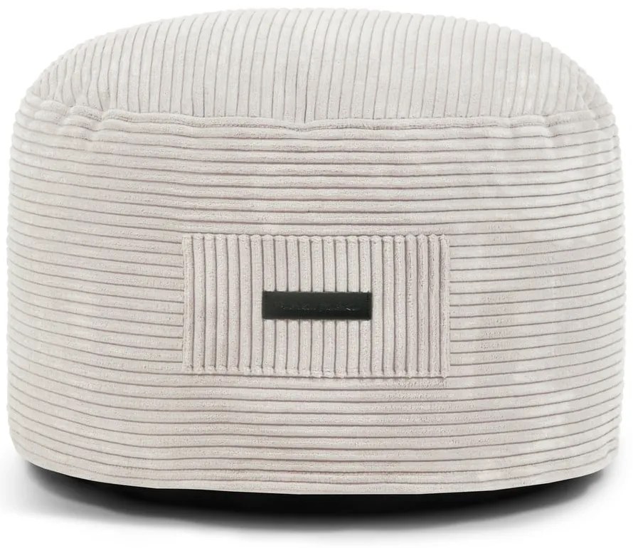 Krémszínű kordbársony puff Om 60 – SLOWDOWN