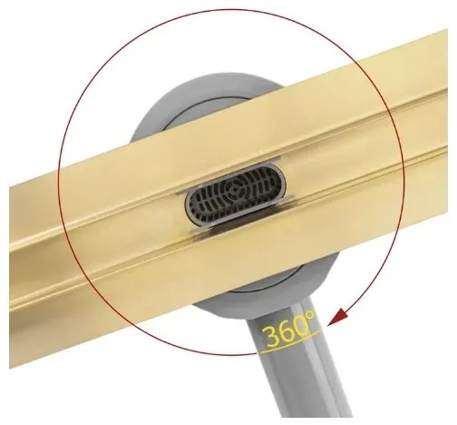 REA-G2714 - NEOX SLIM 70 cm zuhanyfolyóka, rozsdamentes acél/szálcsiszolt arany