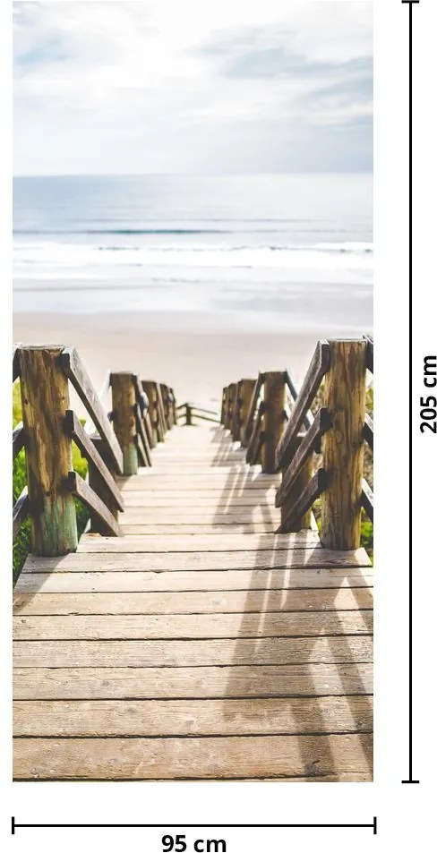 Fotótapéta ajtóra - Bejárat a strandra (95x205cm)