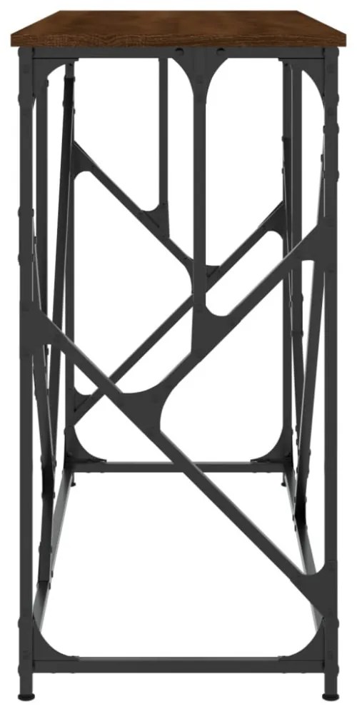 barna tölgyszínű szerelt fa tálalóasztal 100x40x80 cm