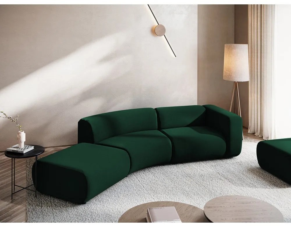 Sötétzöld bársony heverő (bal oldali) Ekahi – Makamii