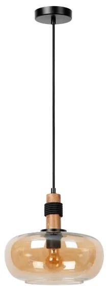 Lucide 45408/30/62 - Csillár zsinóron ILONA 1xE27/40W/230V átm. 30 cm fekete/bézs