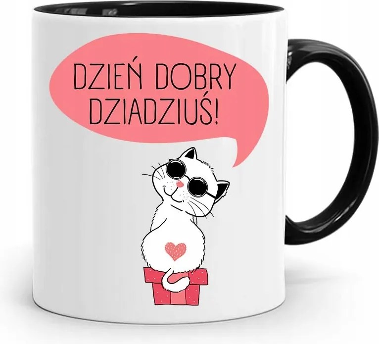 Fekete Bögre Nagypapának Jó Reggelt Nagypapa! fényképes nyomattal