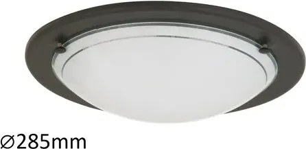 Beltéri mennyezeti lámpa e27 60w ip20 fekete opál üveg ufo