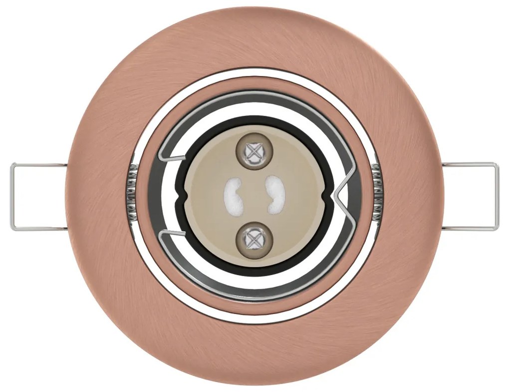 Beépített Spotlámpák 12 db Kerek GU10 Réz Ø90 mm Acél