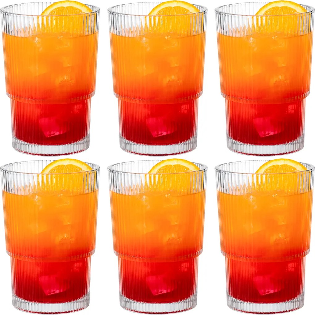 Pohár Szett Magas Pohár Átlátszó 420ml 6db-os szett