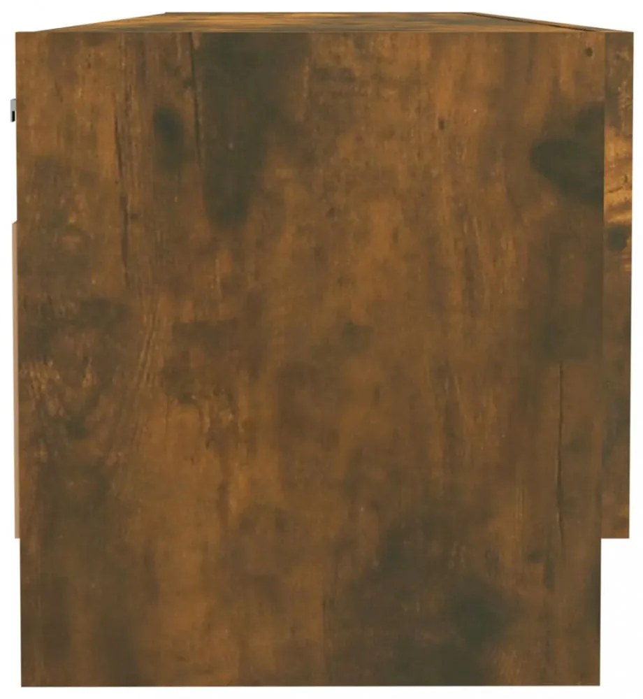 füstös tölgy színű szerelt fa ruhásszekrény 100 x 32,5 x 35 cm