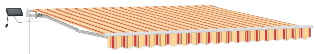 Kézi Behúzható Napellenző LED-del Sárga és Narancs 400x300 cm