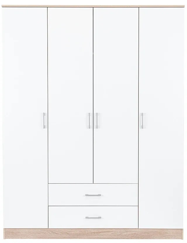 Miami gardróbszekrény 160x205 cm fehér-sonoma tölgy