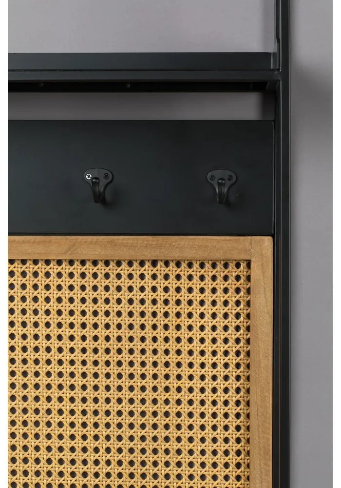 Fali tükör polccal és fogassal 53x165 cm Langres – Dutchbone