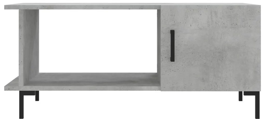 Betonszürke szerelt fa dohányzóasztal 90 x 50 x 40 cm