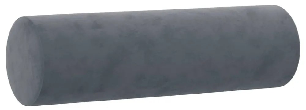 3 személyes sötétszürke bársony kanapé díszpárnákkal 180 cm