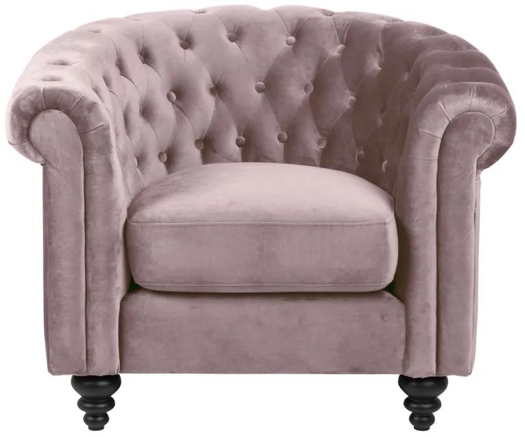 Luxus fotel Ninetta - világos rózsaszín