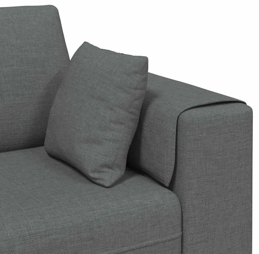 Szövet kanapé párnával 3 pcs Sötétszürke 208 cm szövet
