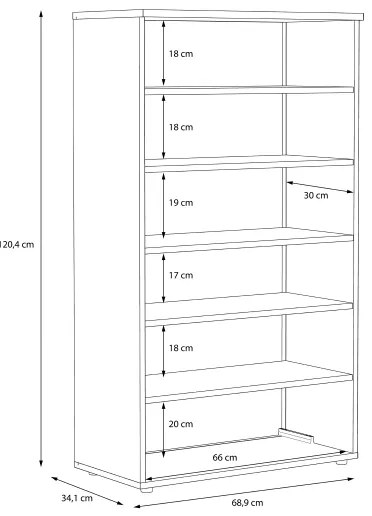 Cipősszekrény ETON sonoma tölgy/fehér