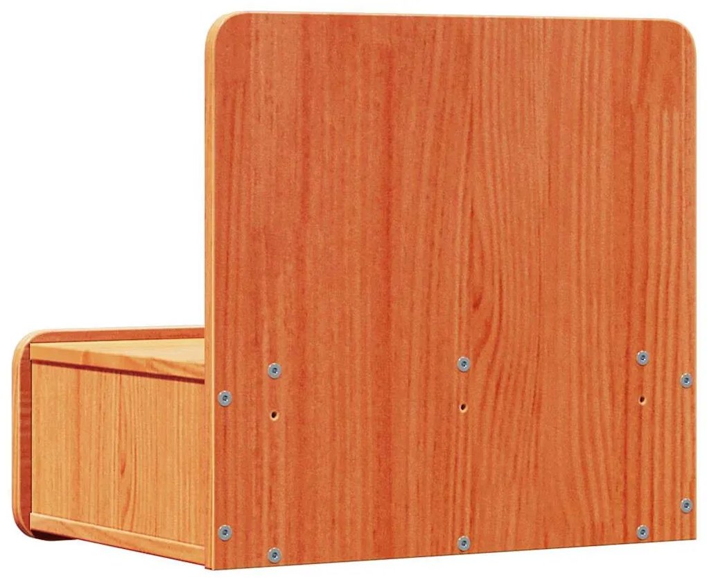 Éjjeli asztal 2 pcs Viaszbarna 44 x 32.5 x 40 cm Tömör fenyőfa