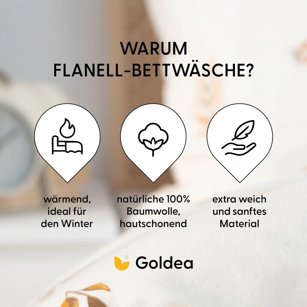 Goldea flanel ágyneműhuzat - őszi tökök és levelek 240 x 220 és 2db 70 x 90 cm