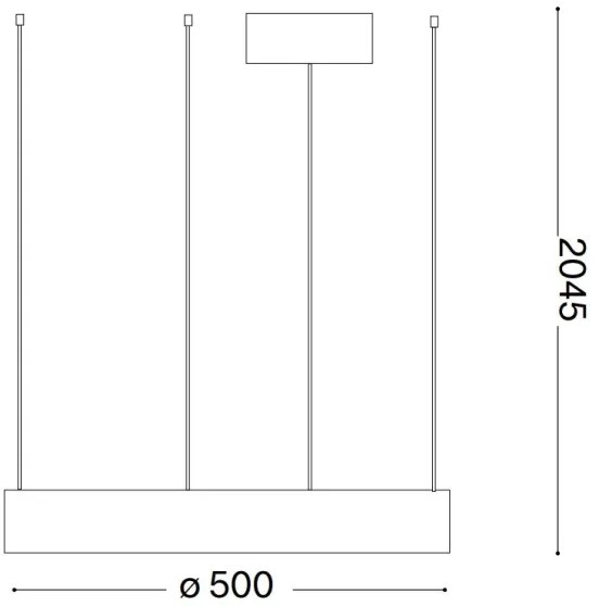 Ideal Lux - LED Csillár zsinóron ORACLE LED/28W/230V 3000K átm. 50 cm CRI 90 fehér