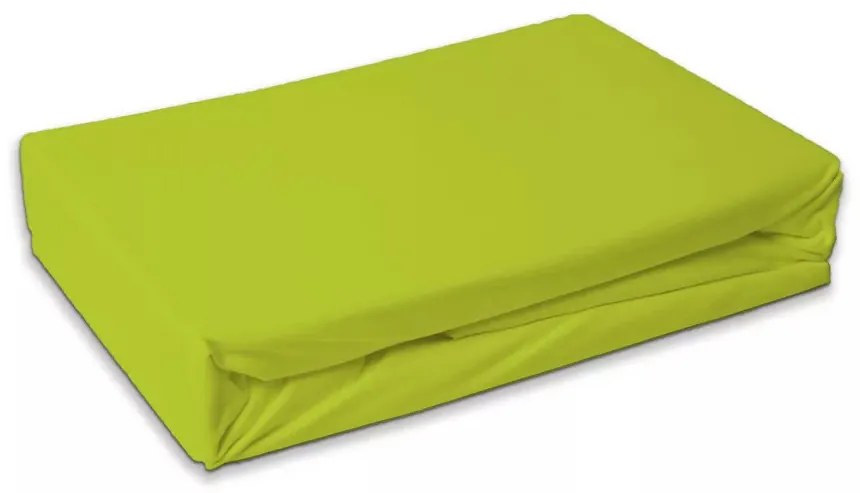 Zöld Lime frottír gumis lepedő 180x200 cm