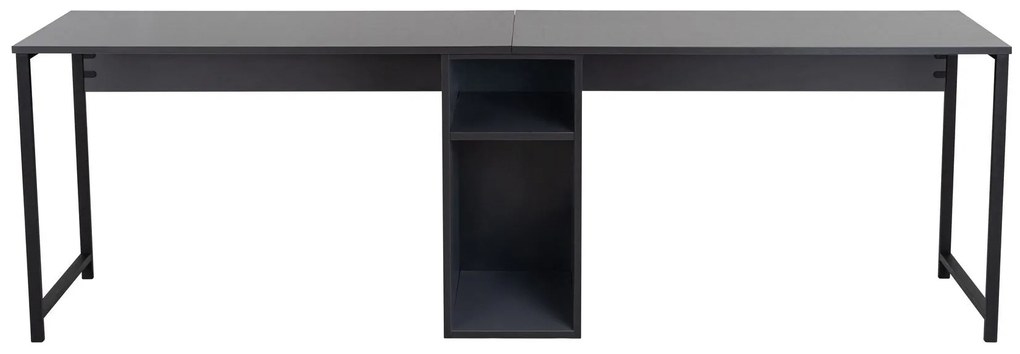 Íróasztal Twin Study Desk - Antracit, Fekete
