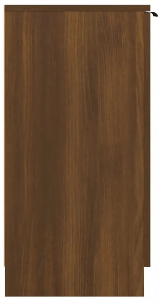 barna tölgyszínű szerelt fa cipősszekrény 59 x 35 x 70 cm