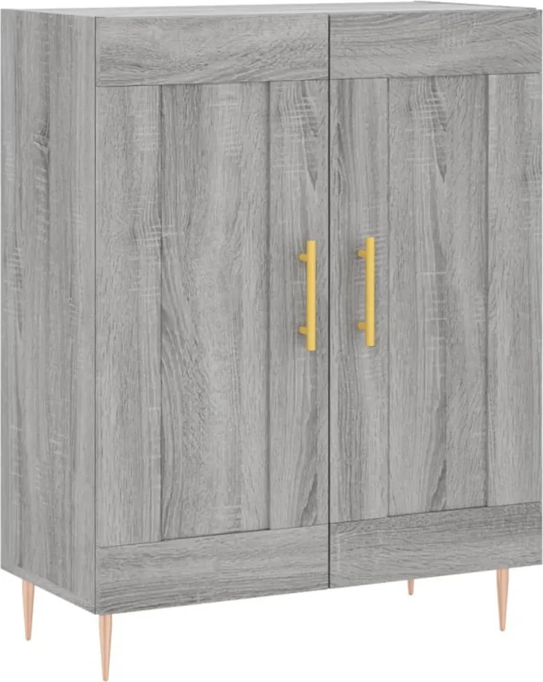 vidaXL szürke sonoma színű szerelt fa tálalószekrény 69,5 x 34 x 90 cm