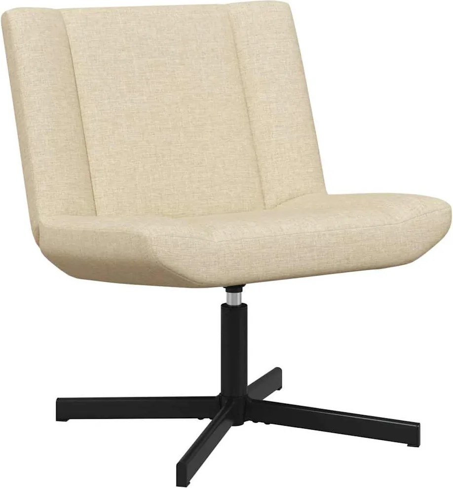 vidaXL Forgószék Krém 63 x 75 x 76 cm szövet