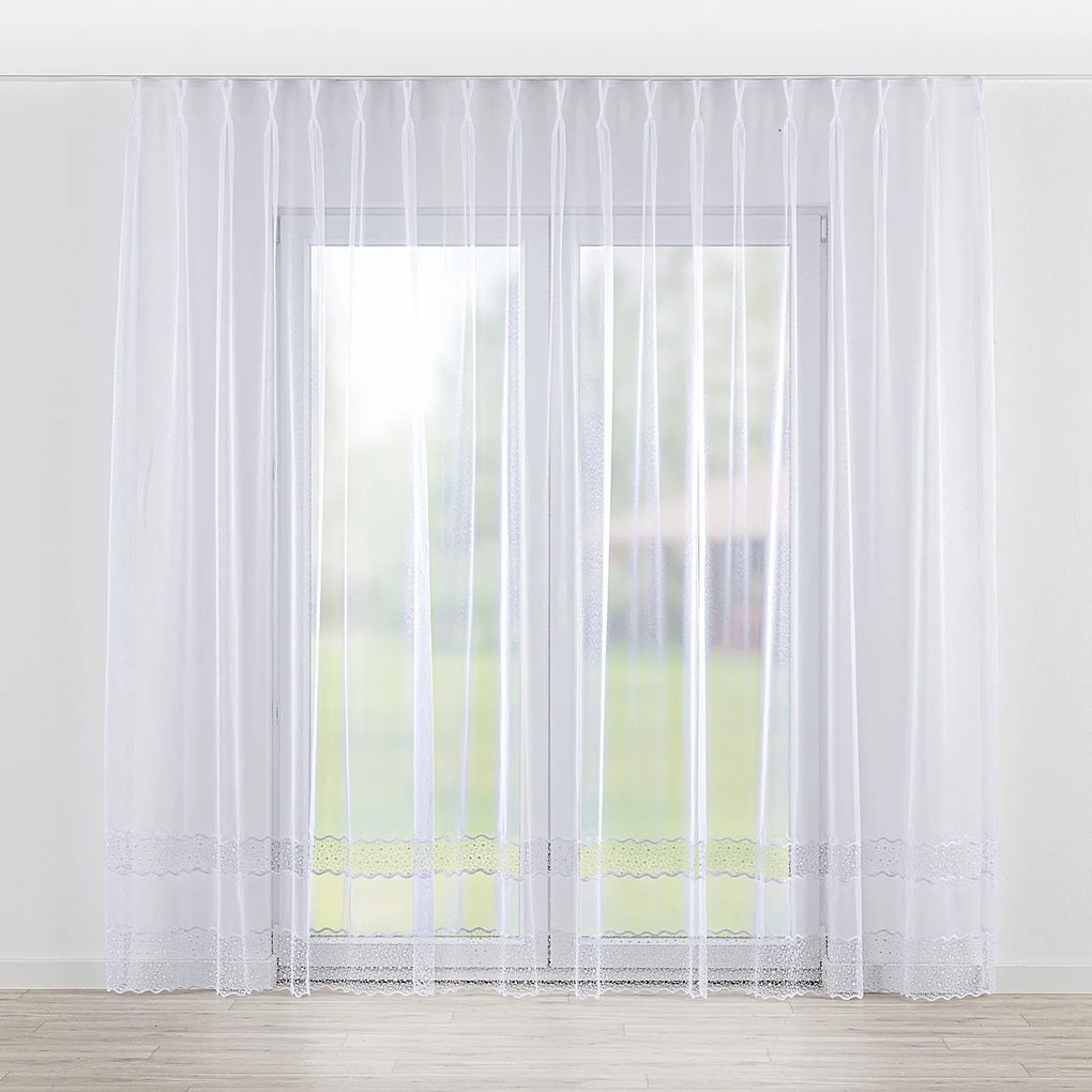 Kész Függöny akasztós flex dupla fátyol 300x245cm fehér