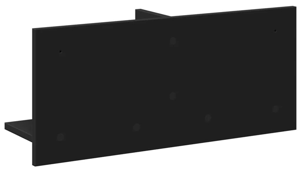 fekete szerelt fa faliszekrény 70 x 16,5 x 30 cm