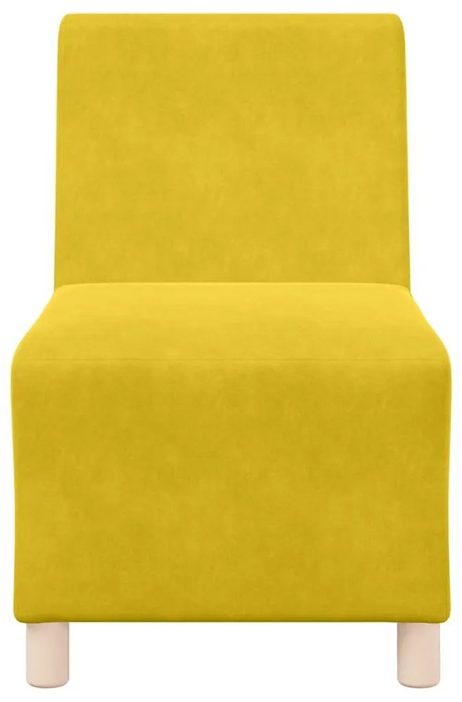 sárga bársony kanapéfotel 55 cm