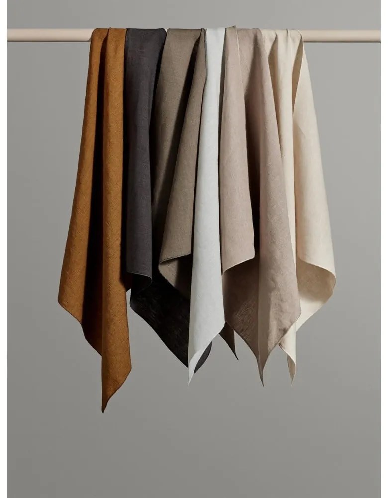 Fekete len szalvéta, 42 x 42 cm - Blomus