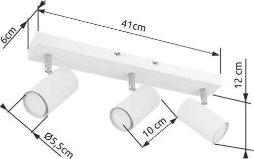 Globo 57911-3W - ROBBY 3xGU10/35W/230V fehér spotlámpa