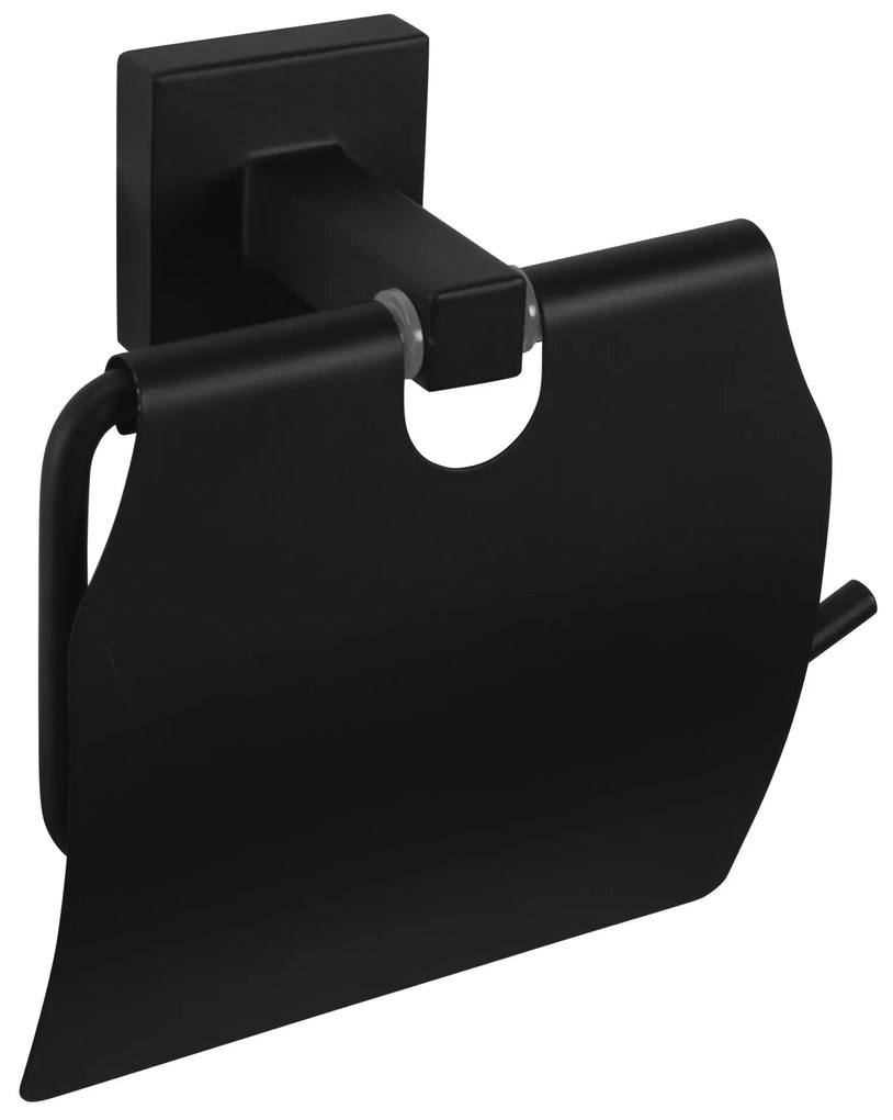 Falra szerelhető wc papír tartó Black 322199