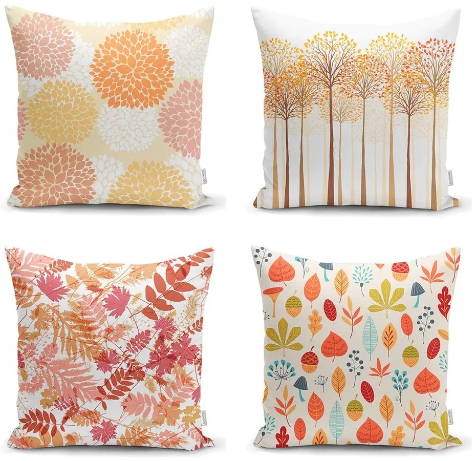 Autumn Design 4 db párnahuzat, 45 x 45 cm - Minimalist Cushion Covers