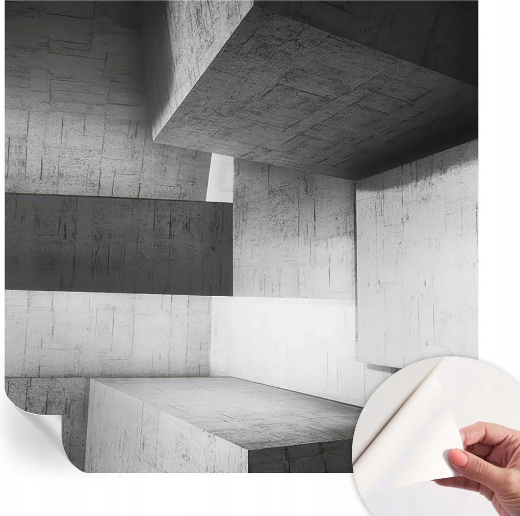 Dekoratív öntapadós fotótapéta az irodába Geometrikus szobrok 250x250