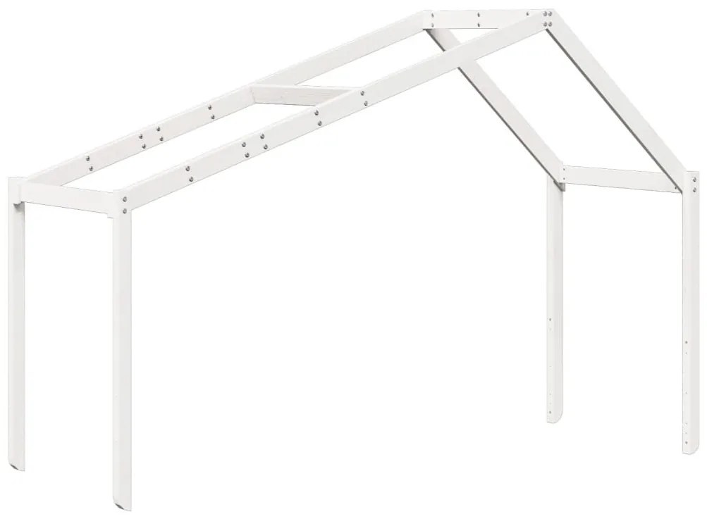 fehér tömör fenyőfa gyerekágytető 213 x 85,5 x 144,5 cm