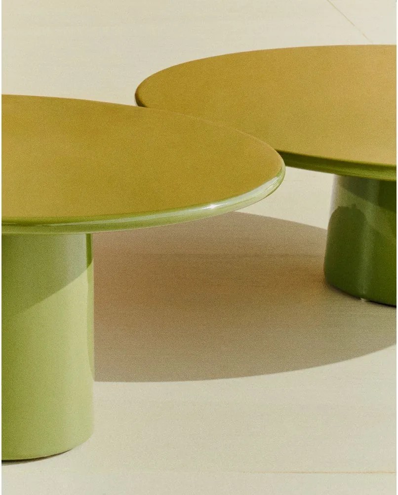 Beton kerek kerti dohányzóasztal ø 85 cm Albanella – Kave Home