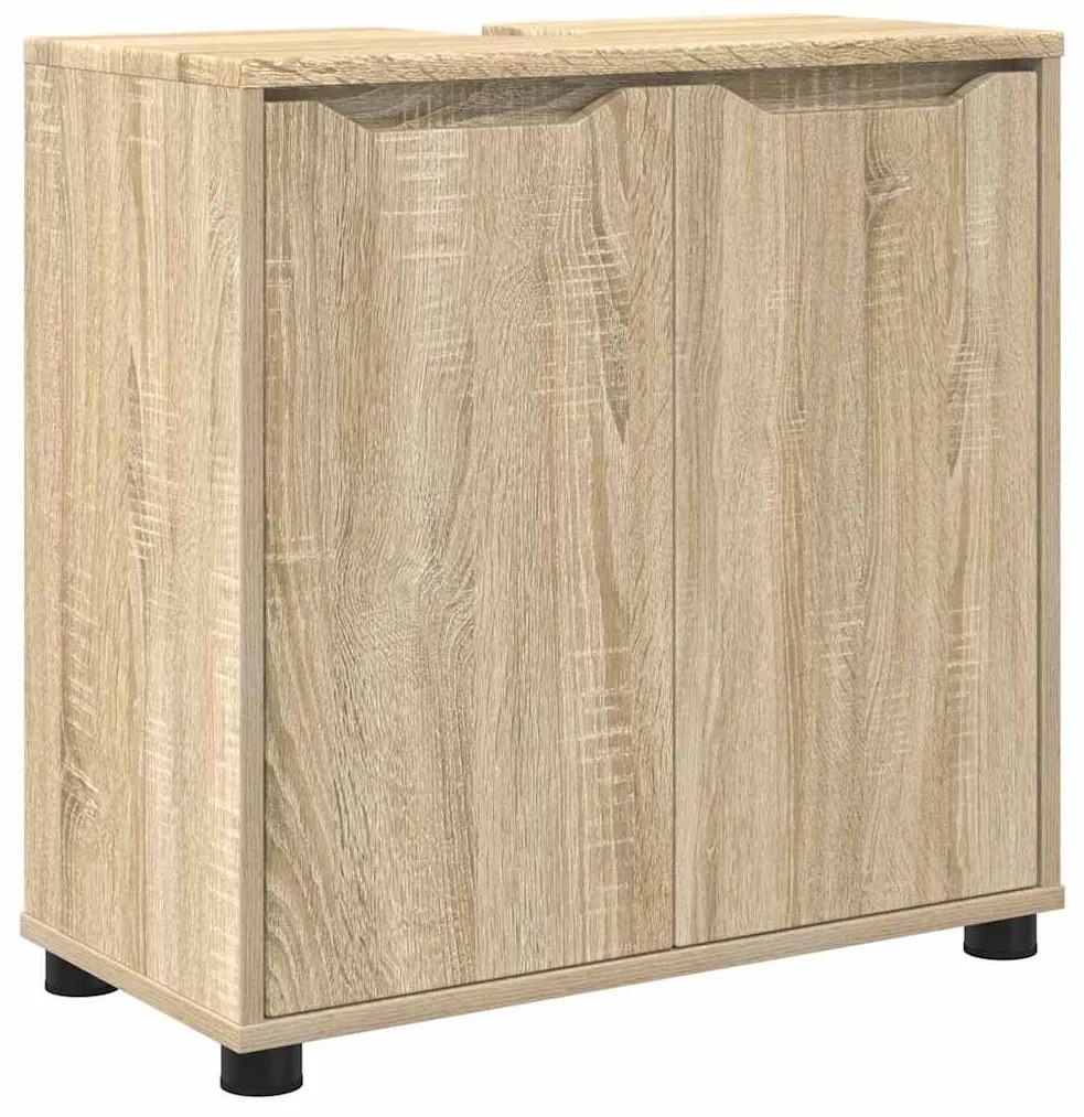 Fürdőszoba mosdószekrény Sonoma tölgy 60 x 30 x 60 cm Faanyag