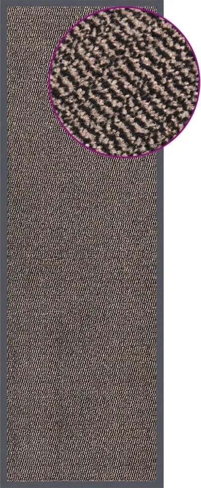 vidaXL sötétbarna tűzött lábtörlő 60 x 180 cm