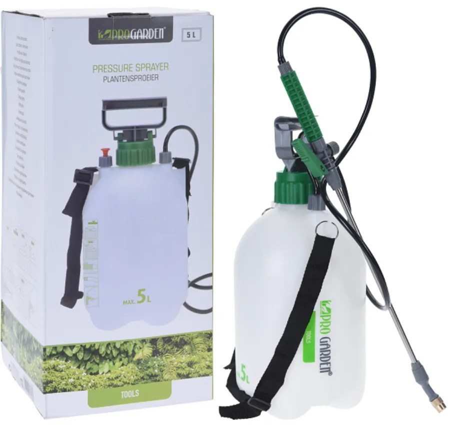 ProGarden nagynyomású rézfúvókás permetező, 5 L