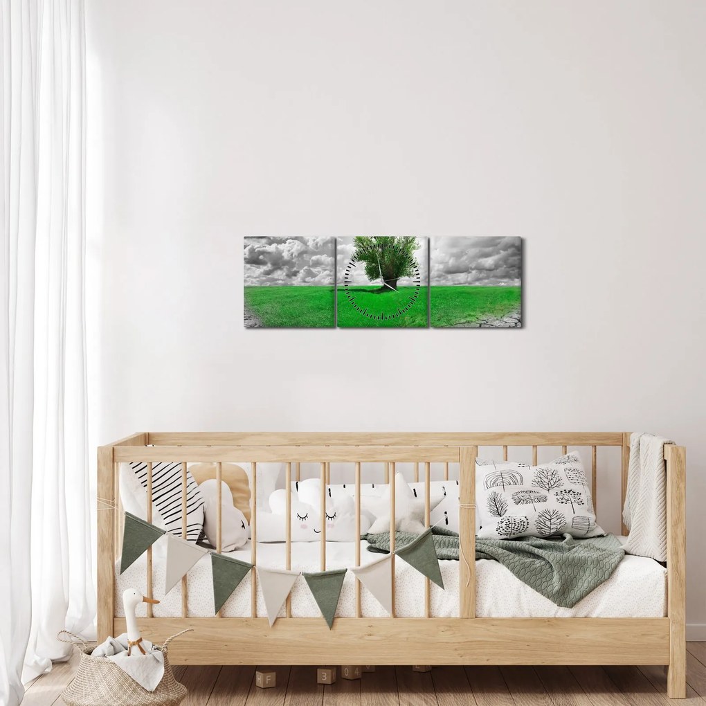 Kép - egy darab természet a városban (órával) (90x30 cm)