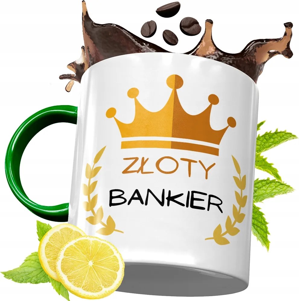 Zöld Bögre Bankárnak Születésnapi Ajándék fényképes nyomtatással