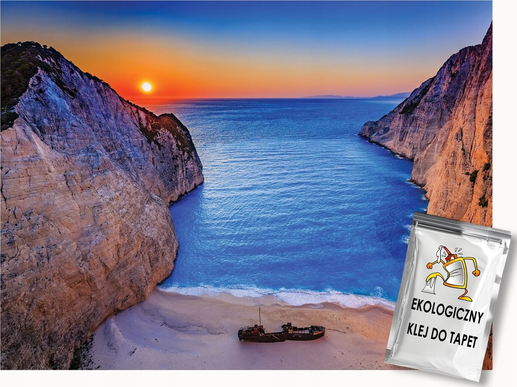 Fotótapéta Flizelina Kilátás Tengerpart Naplemente Öböl 350x250 ragasztó