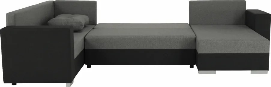 Univerzális ülőgarnitúra, sötétszürke/szürke, MERSI