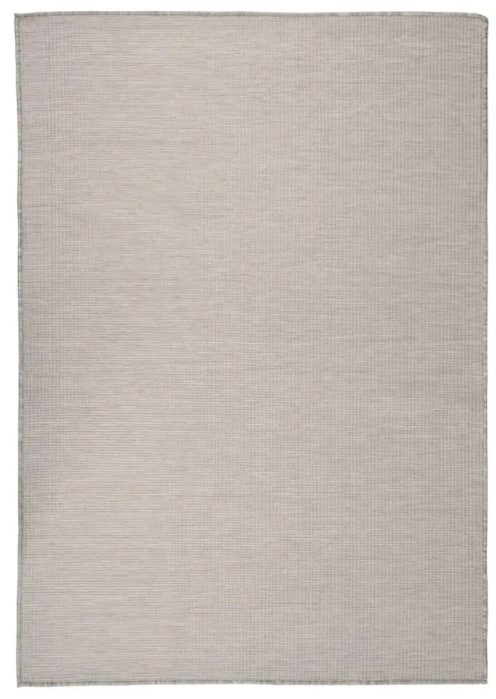 tópszínű lapos szövésű kültéri szőnyeg 160 x 230 cm