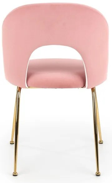 K-385 étkezőszék Világos rózsaszín bársony szövet